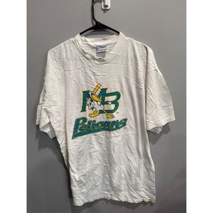 Vintage 90s‎ All Sport MB Pelicans Wendy's T Shirt White XL Baseball